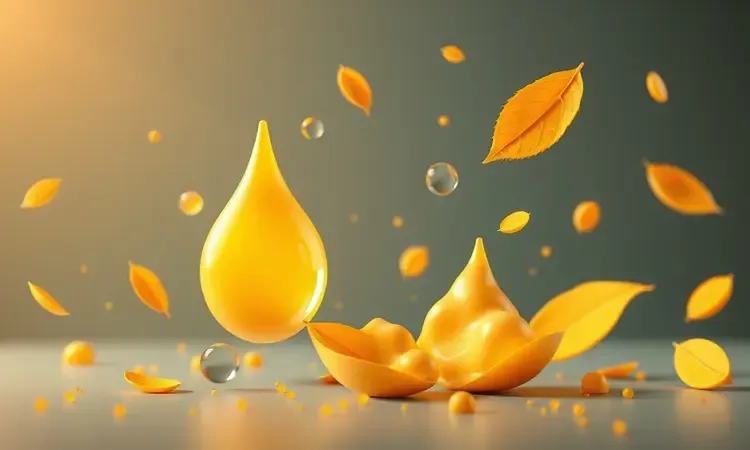 Ilustração conceitual de alimentos que exigem cuidado na airfryer como queijos e folhas leves em um ambiente 3D.