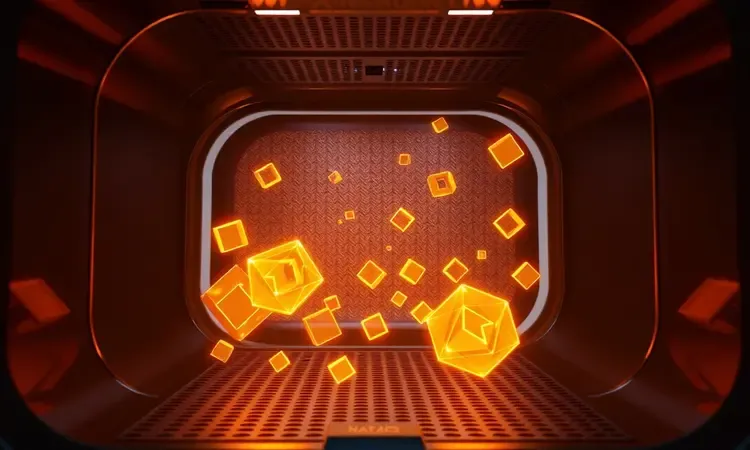 Ilustração 3D conceitual da circulação de ar quente dentro de uma fritadeira elétrica de grande capacidade.