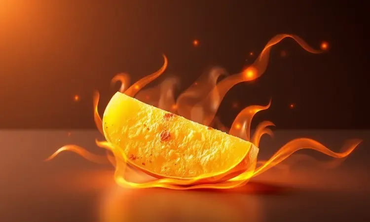 Representação conceitual 3D de ondas de calor e dinâmica de ar circulando em batatas para torná-las crocantes.