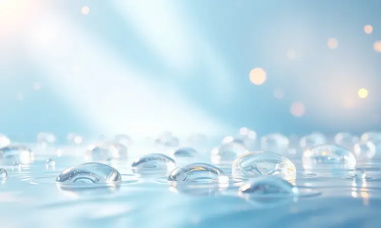 Superfícies metálicas limpas e brilhantes com gotas de água simbolizando a facilidade de limpeza em 3D.