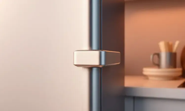 Detalhes do design moderno e elegante de uma fritadeira elétrica em renderização 3D.