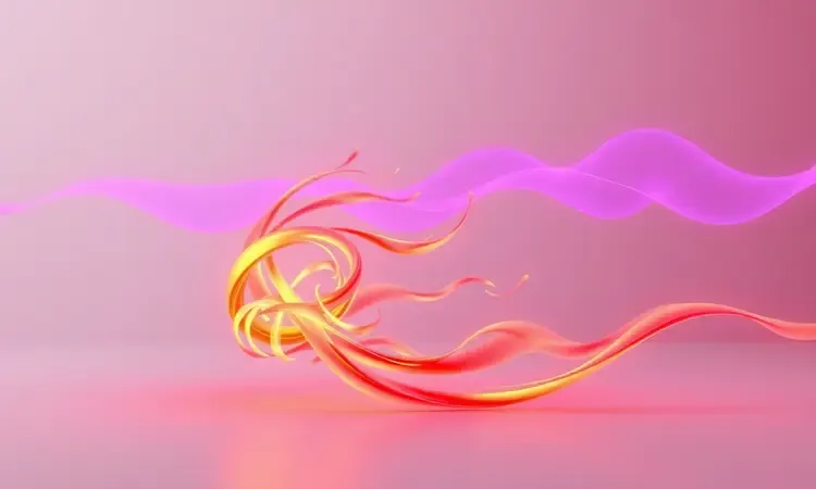 Representação visual das tecnologias de calor por convecção e ondas eletromagnéticas em estilo 3D vibrante.