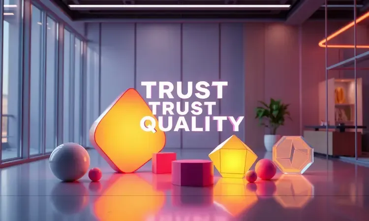 Representação conceitual em 3D simbolizando a inovação e o compromisso da marca Bianchini em eletrodomésticos modernos.