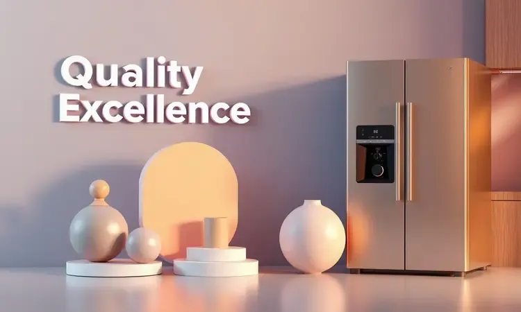 Ilustração conceitual 3D simbolizando reputação e confiança com elementos de design modernos e cores vibrantes.