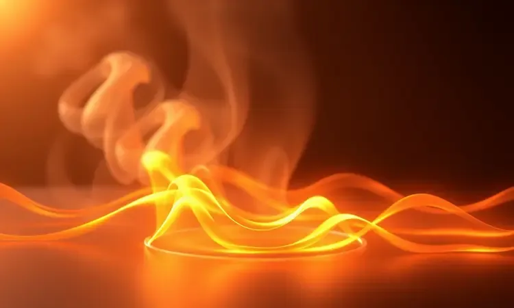 Representação estética em 3D de luzes douradas simbolizando o calor e tempo ideais para a casquinha perfeita.