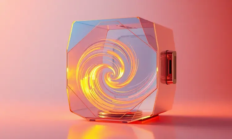 Visualização conceitual da circulação de ar quente e tecnologia interna de uma fritadeira elétrica.