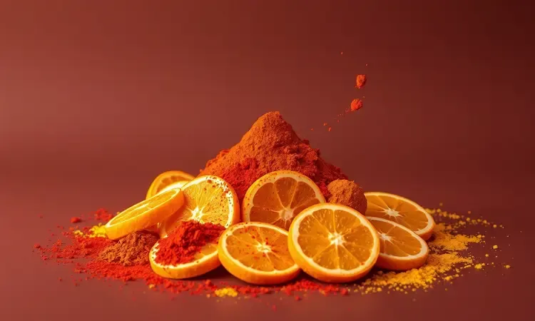 Especiarias coloridas e temperos em pó para chips de vegetais saudáveis.
