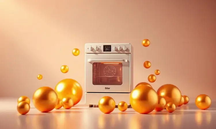 Cena conceitual 3D mostrando o valor e as vantagens de investir em eletrodomésticos modernos.