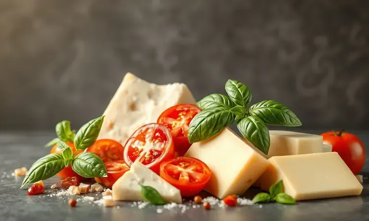 Ingredientes frescos e coloridos para preparar variações gourmet de misto quente.