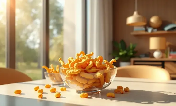 Cena 3D conceitual de uma refeição caseira simbolizando uma decisão de compra acertada.